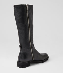 MARTHE W ZR BLACK BLACK HEEL LEATHER STRETCH SMOOTH