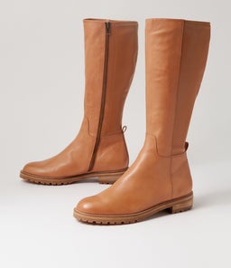 MARTHE W ZR TAN LEATHER STRETCH SMOOTH