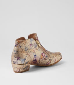 QUENNO XW ZR GOLD VINTAGE FLORAL LEATHER