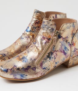 QUENNO XW ZR GOLD VINTAGE FLORAL LEATHER