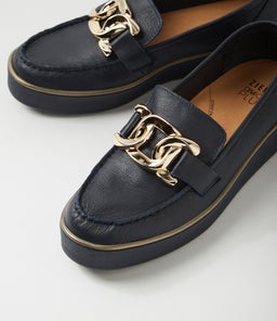 ZURINA W ZR NAVY NAVY SOLE LEATHER