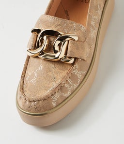 ZURINA W ZR CAMEL MINK METAL LEATHER