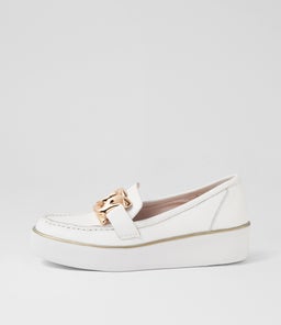 ZURINA W ZR WHITE WHITE SOLE LEATHER
