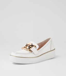 ZURINA W ZR WHITE WHITE SOLE LEATHER