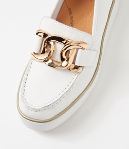 ZURINA W ZR WHITE WHITE SOLE LEATHER