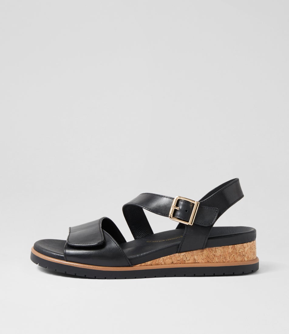 Vamsy W Black Leather Sandals Vamsy W Black Leather Sandals