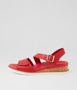 VAMSY W ZR RED WHITE SOLE LEATHER