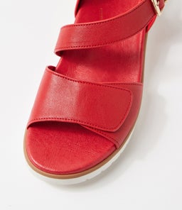VAMSY W ZR RED WHITE SOLE LEATHER