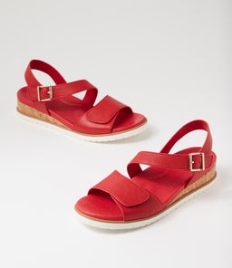 VAMSY W ZR RED WHITE SOLE LEATHER