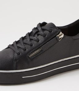 KERK W ZR BLACK BLACK SOLE TUMBLE LEATHER