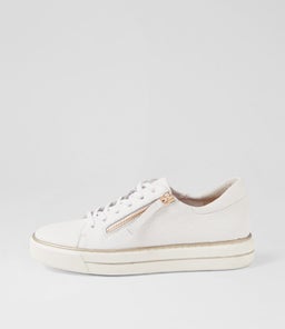 KERK W ZR WHITE TUMBLE LEATHER