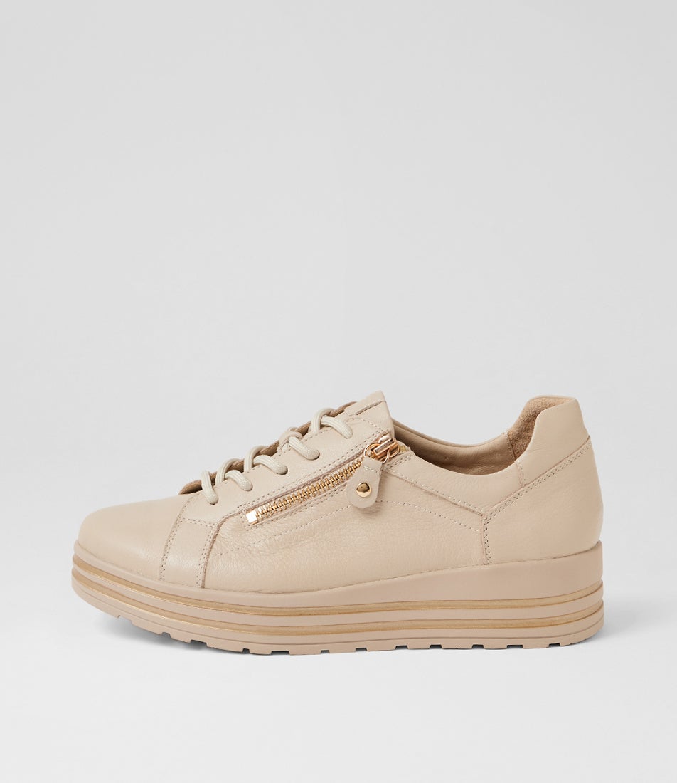 Vamra Xf Almond Leather Sneakers