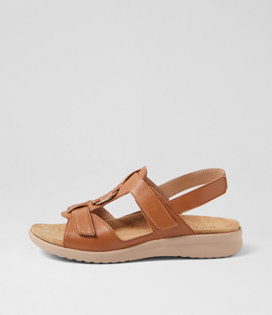 Brisa Xw Dark Tan Almond Leather Sandals Brisa Xw Dark Tan Almond Leather Sandals