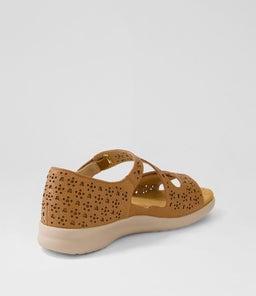 BIZZA XW ZR DK TAN ALMOND SOLE LEATHER