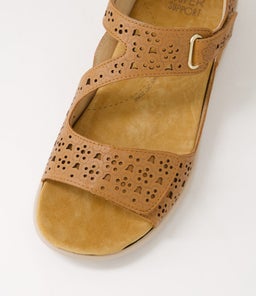 BIZZA XW ZR DK TAN ALMOND SOLE LEATHER