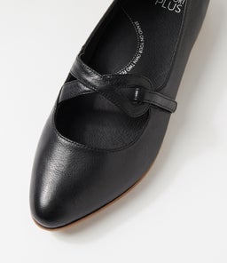 OWAIS XF ZR BLACK NATURAL HEEL LEATHER