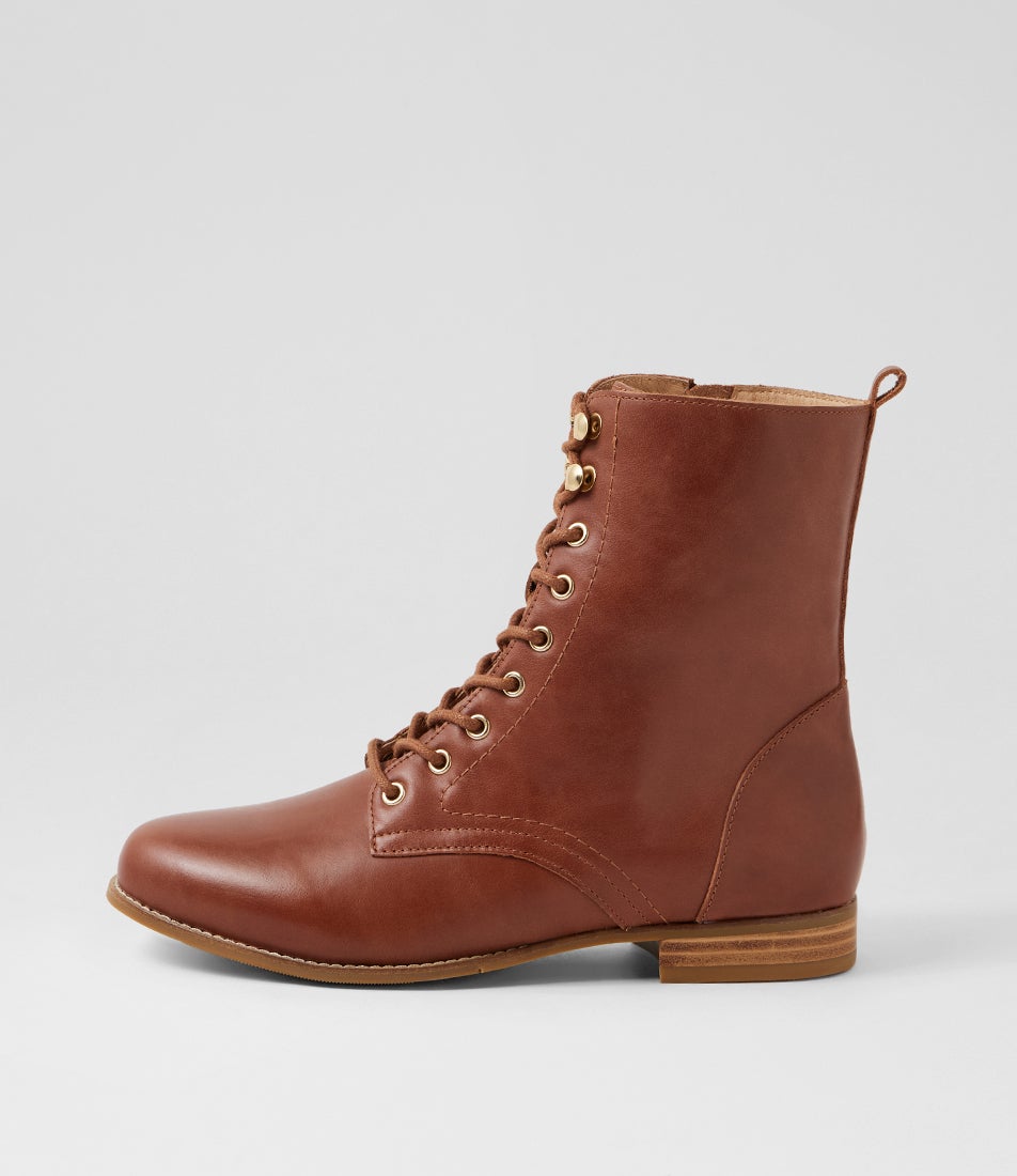 Tanes Xf Whiskey Leather Lace Up Boots