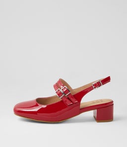 TIARA W ZR DK RED PATENT LEATHER