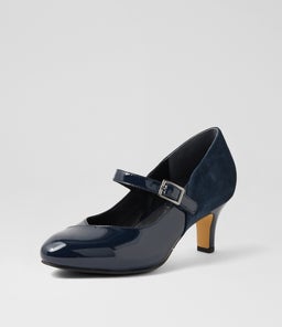 TRELL XW ZR NAVY PATENT SUEDE