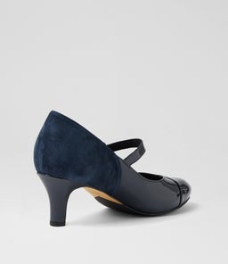 TRELL XW ZR NAVY PATENT SUEDE