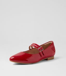 LOTTON W ZR DK RED PATENT LEATHER