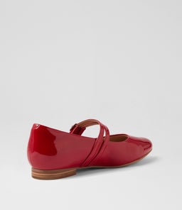 LOTTON W ZR DK RED PATENT LEATHER