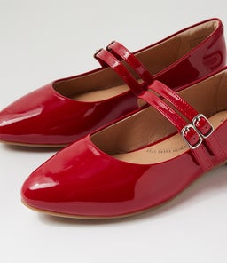 LOTTON W ZR DK RED PATENT LEATHER