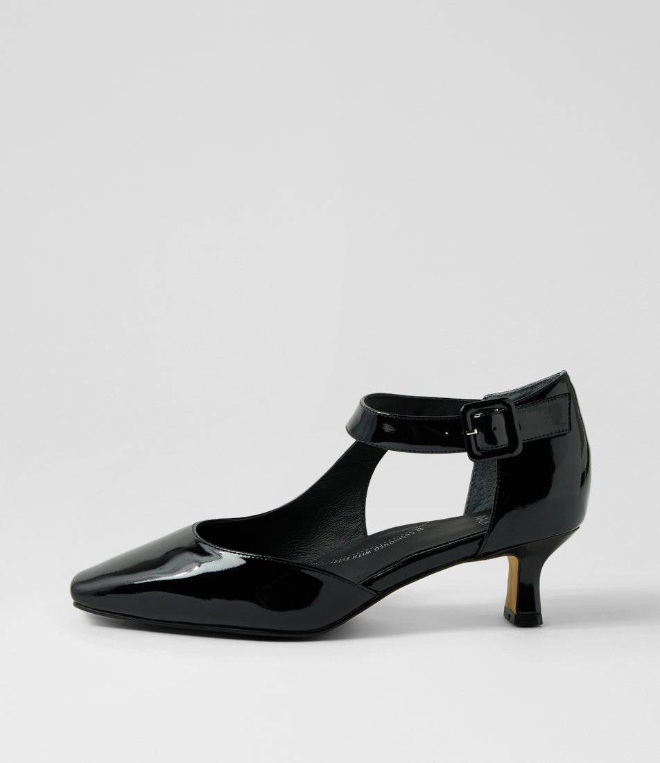 Okies Xw Black Patent Leather Heels Okies Xw Black Patent Leather Heels