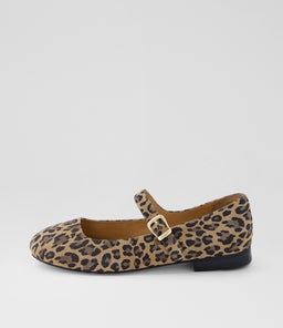 EVONY W ZR CAMEL LEOPARD SUEDE