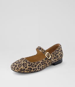 EVONY W ZR CAMEL LEOPARD SUEDE