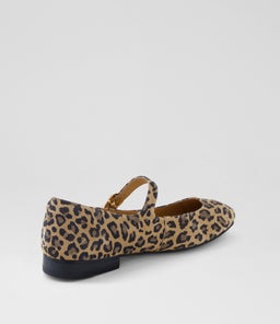 EVONY W ZR CAMEL LEOPARD SUEDE