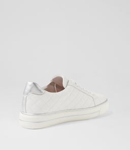 KOZIE W ZR WHITE SILVER TUMBLE LEATHER LEATHER