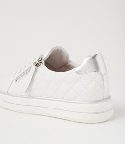 KOZIE W ZR WHITE SILVER TUMBLE LEATHER LEATHER