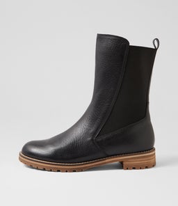MAZZY W ZR BLACK NATURAL HEEL LEATHER