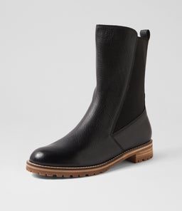 MAZZY W ZR BLACK NATURAL HEEL LEATHER