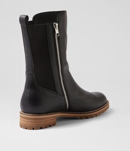 MAZZY W ZR BLACK NATURAL HEEL LEATHER