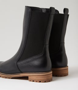 MAZZY W ZR BLACK NATURAL HEEL LEATHER