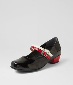 QEVRA XW ZR BLACK MULTI PATENT LEATHER
