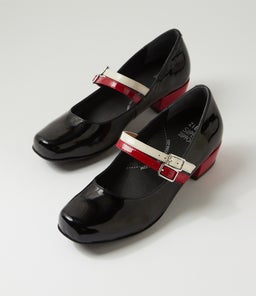 QEVRA XW ZR BLACK MULTI PATENT LEATHER