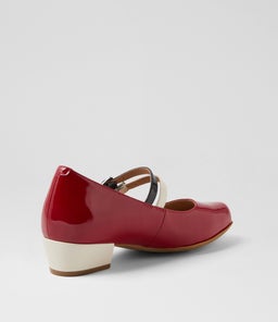 QEVRA XW ZR DK RED MULTI PATENT LEATHER