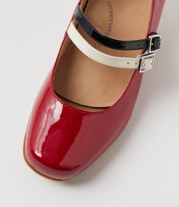 QEVRA XW ZR DK RED MULTI PATENT LEATHER