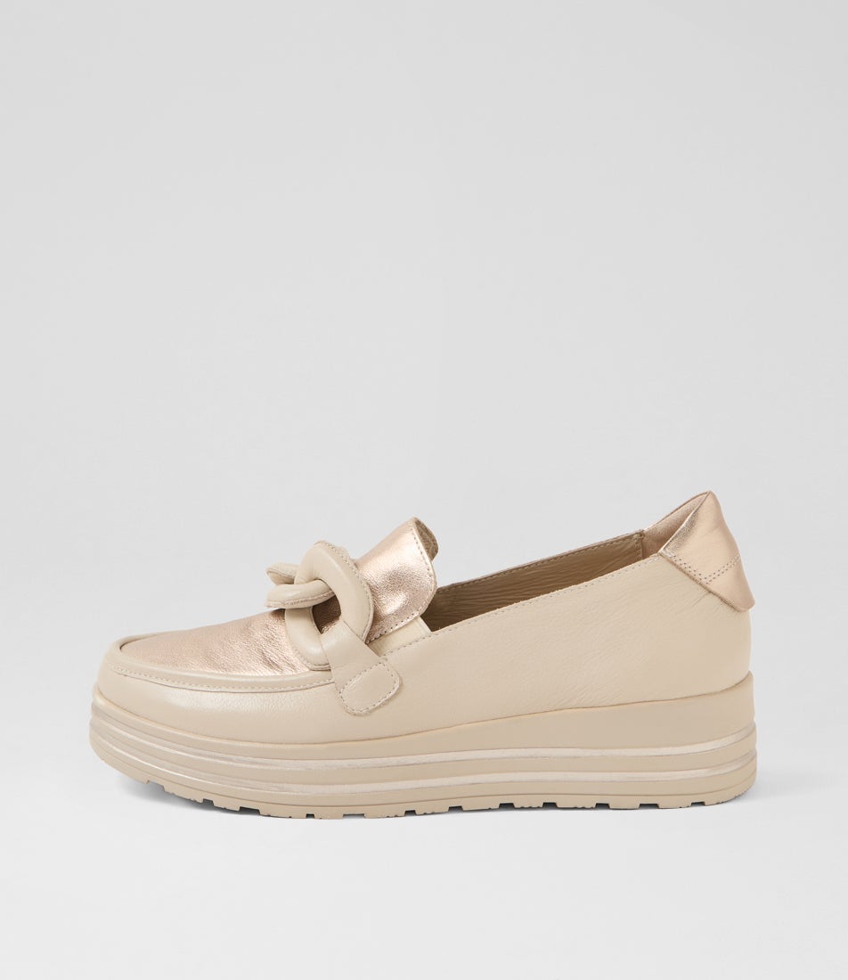Vyrons Xf Almond Champagne Leather Sneakers Vyrons Xf Almond Champagne Leather Sneakers