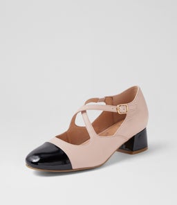 ZUMI W ZR BLACK NUDE PATENT LEATHER