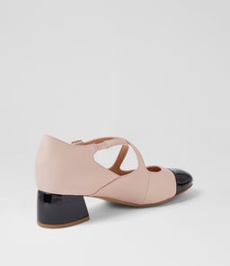 ZUMI W ZR BLACK NUDE PATENT LEATHER