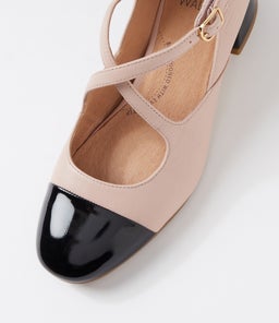 ZUMI W ZR BLACK NUDE PATENT LEATHER