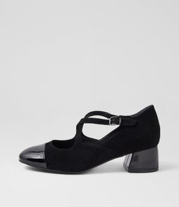 ZUMI W ZR BLACK PATENT SUEDE