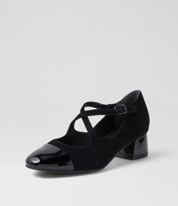 ZUMI W ZR BLACK PATENT SUEDE