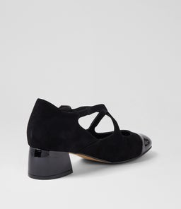 ZUMI W ZR BLACK PATENT SUEDE