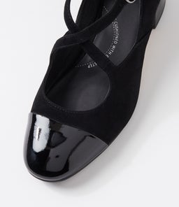 ZUMI W ZR BLACK PATENT SUEDE