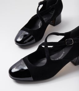 ZUMI W ZR BLACK PATENT SUEDE